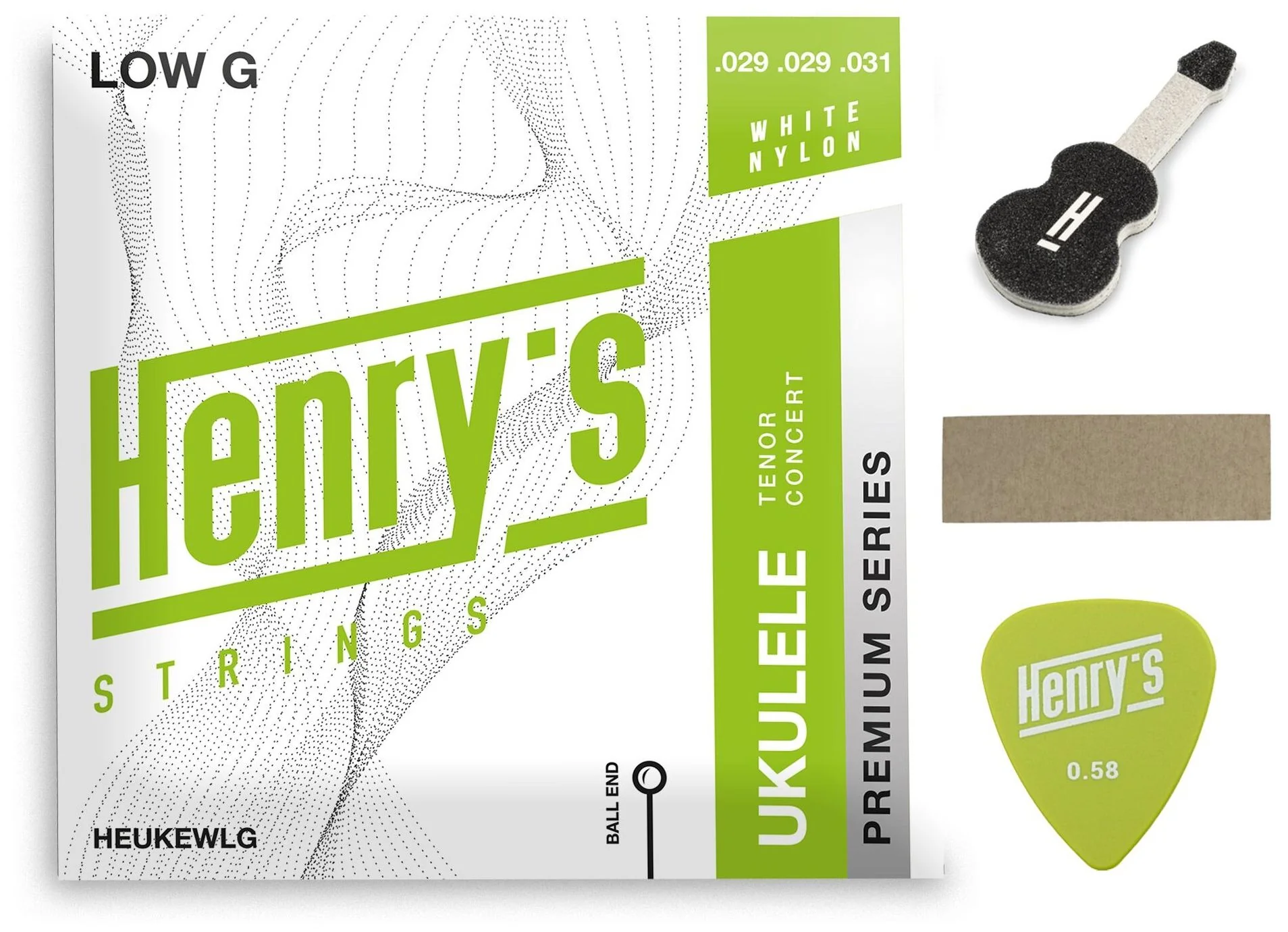 HENRY’S PREMIUM Strings - Concert/Tenor Ukulele, Ball End, Nylon + low G string - Image 4