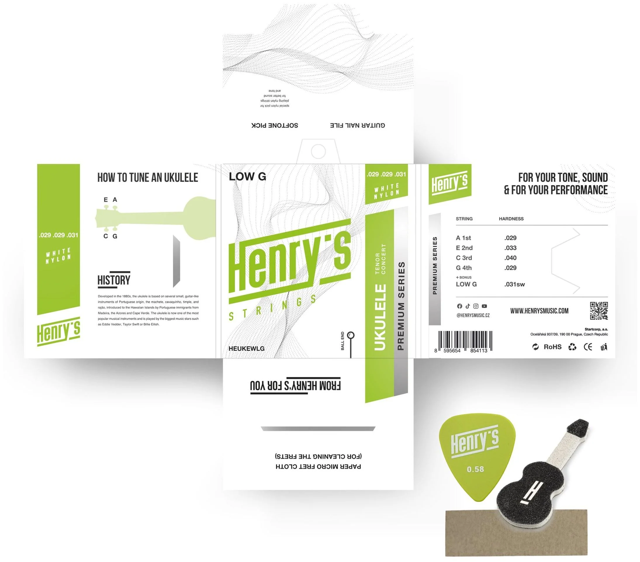 HENRY’S PREMIUM Strings - Concert/Tenor Ukulele, Ball End, Nylon + low G string - Image 5